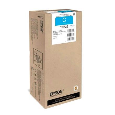 Bolsa de Tinta Epson T973 Cian para Impresora WorkForce