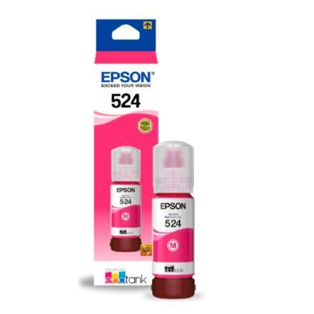 Botella de Tinta Epson 524 Magenta para Impresora EcoTank