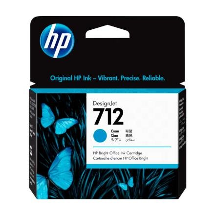 Cartucho de Tinta HP 712A Cian para Impresora Designjet