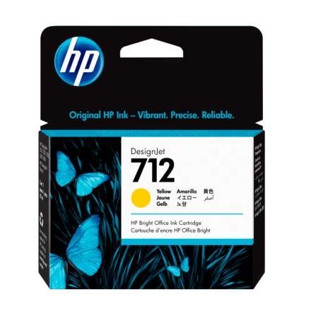 Cartucho de Tinta HP 712A Amarillo para Impresora Designjet