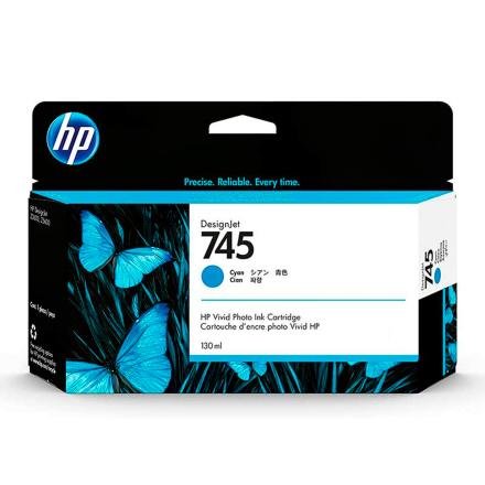 Cartucho de Tinta HP 745 130ml Cian para Impresora Designjet