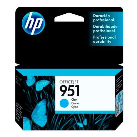 Cartucho de Tinta HP 951 Cian para Impresora OfficeJet
